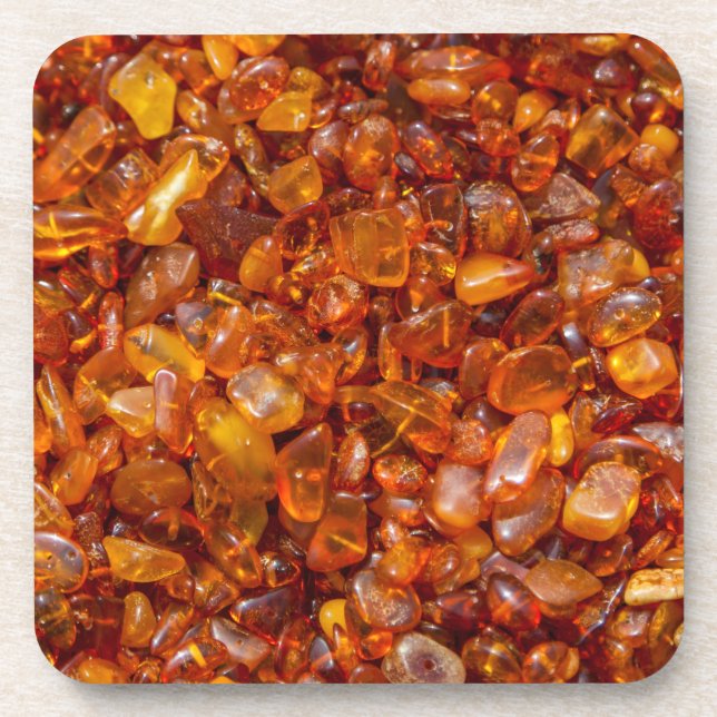 Amber stones coaster (Front)