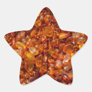 Amber stones star sticker
