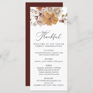 AMBER thanksgiving dinner rustic menu template