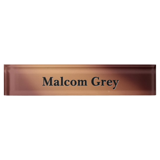 Amber twilight moonlight ombre effect  nameplate (Front)