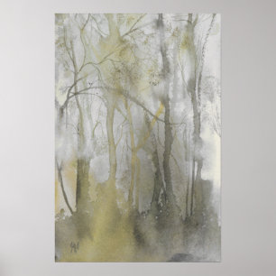 Amber Wilds Watercolor Abstract Print