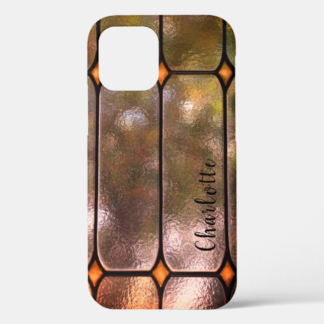 Amber Window Personalised iPhone 12 Case (Back)