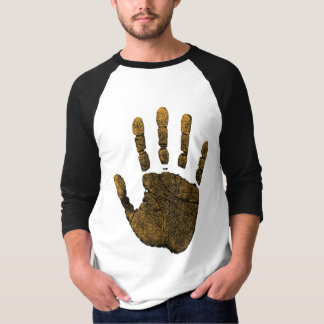 Amber Yellow Human Handprint Art  T-Shirt