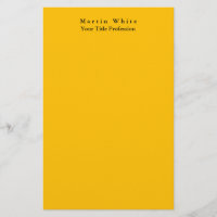 Amber Yellow Plain Elegant Professional Modern