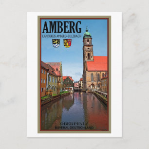 Amberg - Vils River Postcard