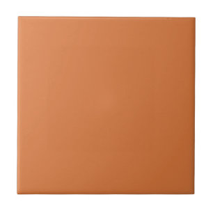 Amberglow solid colour plain dusty orange amber ceramic tile