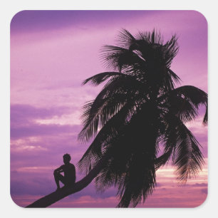 Ambergris Caye, Belise, Central America. Square Sticker