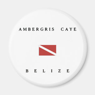 Ambergris Caye Belise Scuba Dive Flag Magnet