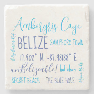 Ambergris Caye Belise Stone Coaster