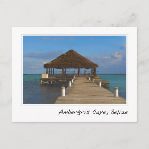 Ambergris Caye Belise Travel Destination Postcard