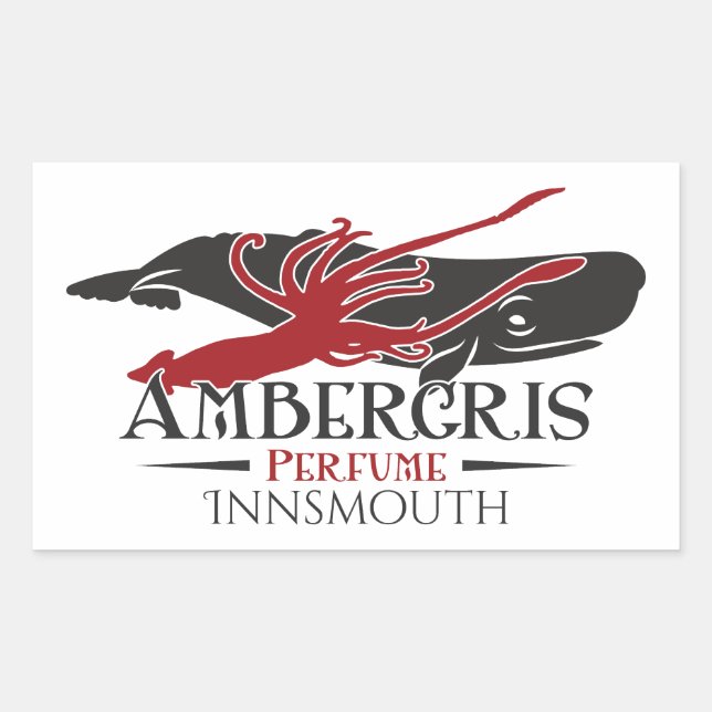 Ambergris Sperm Whale Perfume Innsmouth Rectangular Sticker (Front)