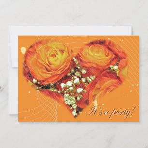 Amberina Roses Party Invitation