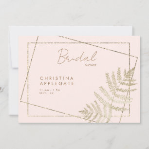 Ambiance Blush & Gold Elegant Bridal Shower Invitation