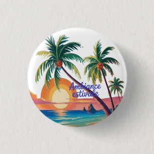 Ambiance Estivale 3 Cm Round Badge