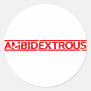 Ambidextrous Stamp Classic Round Sticker