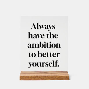 Ambition Acrylic Sign