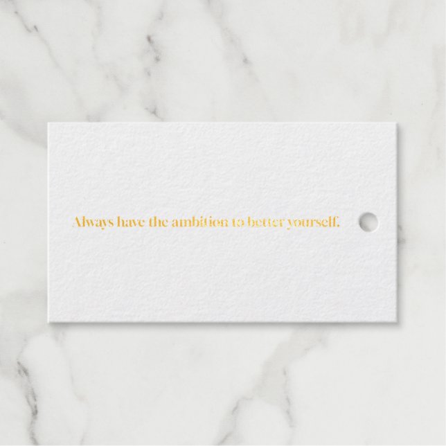 Ambition Foil Gift Tag (Front (Horizontal))
