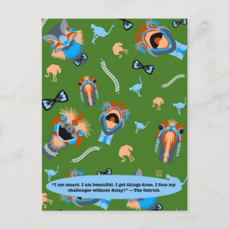 Ambitious Ostriches Postcard