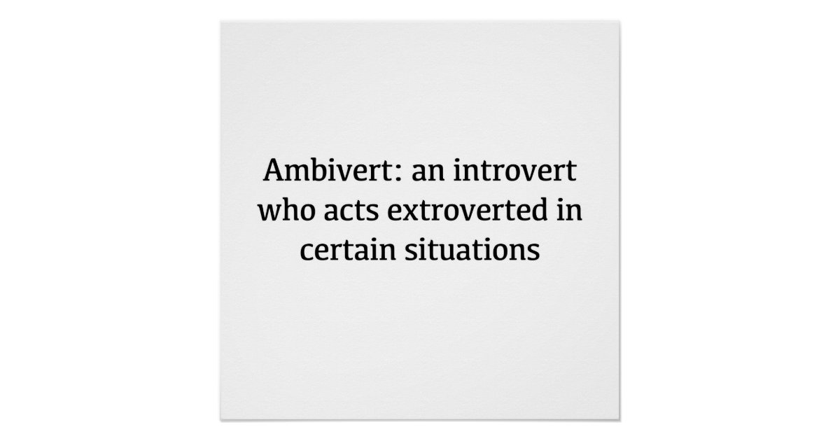 ambivert-definition-poster-zazzle