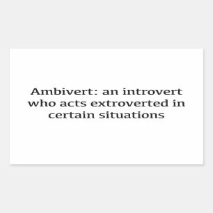 Ambivert Definition Rectangular Sticker