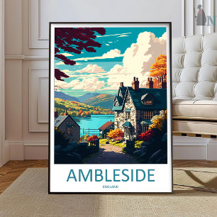 Ambleside Travel Print Wall Art Ambleside Wall Han
