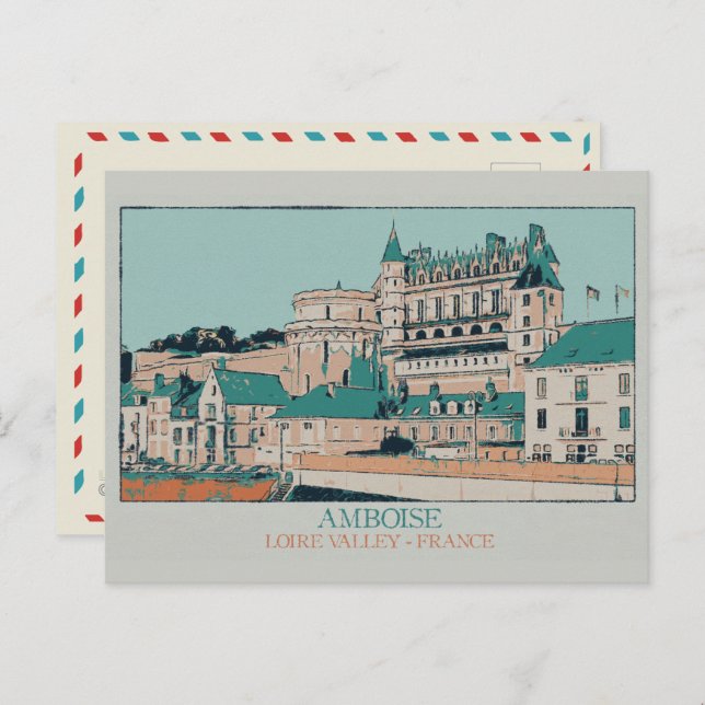 Amboise chateau in the Loire valley, France Postcard (Front/Back)