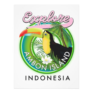 Ambon Island Indonesia travel logo Photo Print