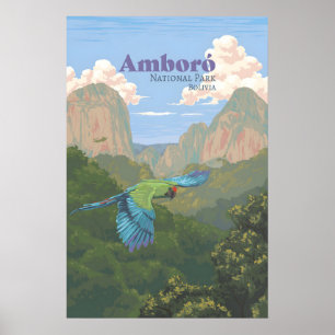 Amboro National Park Travel Poster