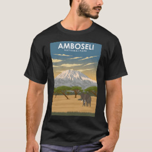 Amboseli National Park Africa Travel Poster T-Shirt