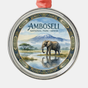 Amboseli National Park Loitokitok Kenya Metal Ornament