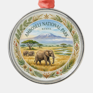 Amboseli National Park Loitokitok Kenya Metal Ornament