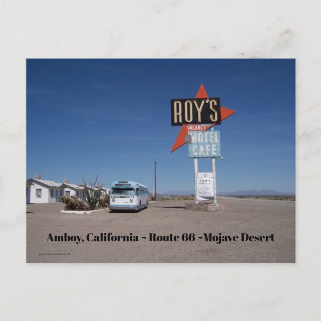 Amboy, California along Rouite 66 Postcard (Front)