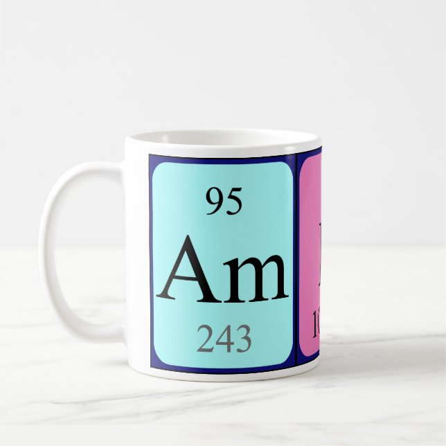 Ambra periodic table name mug (Left)