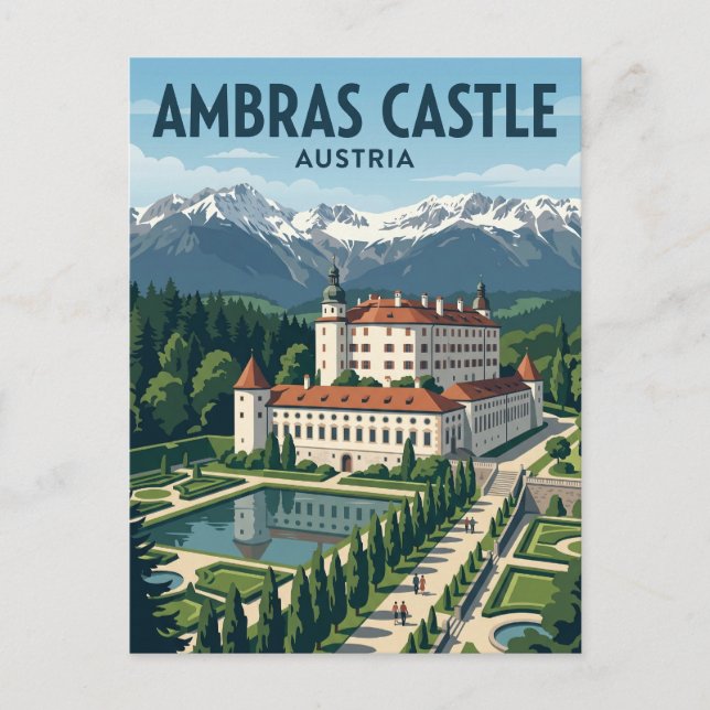 Ambras Castle Austria Postcard (Front)