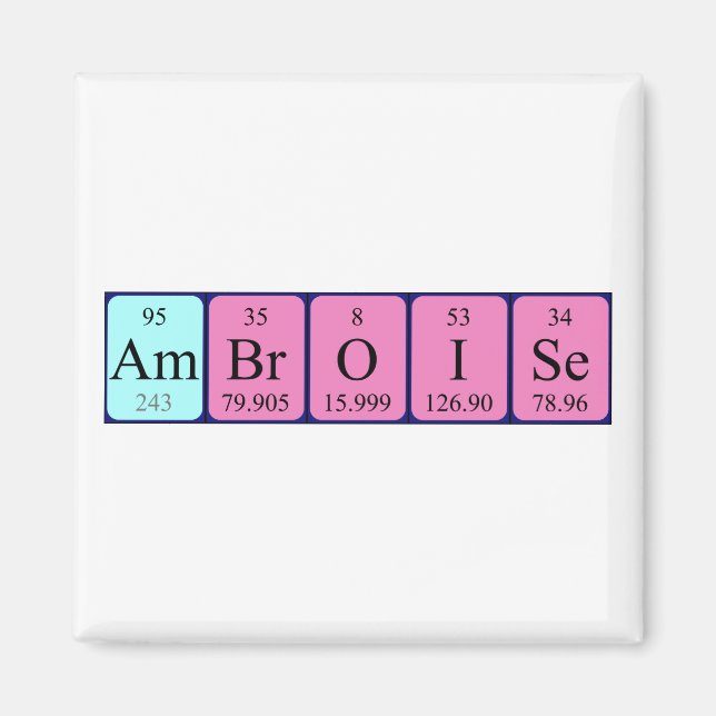 Ambroise periodic table name magnet (Front)