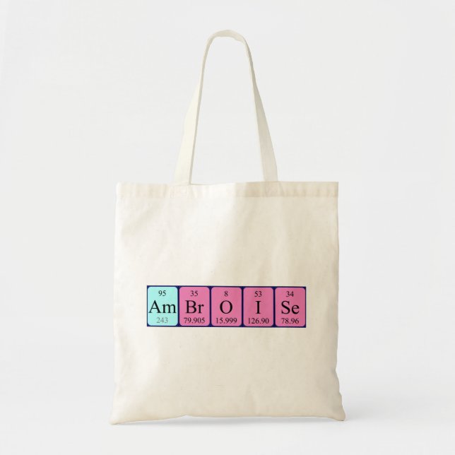 Ambroise periodic table name tote bag (Front)