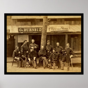 Ambrose Everett Burnside with RI Volunteers 1861 Poster