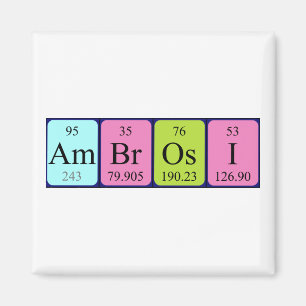 Ambrosi periodic table name magnet