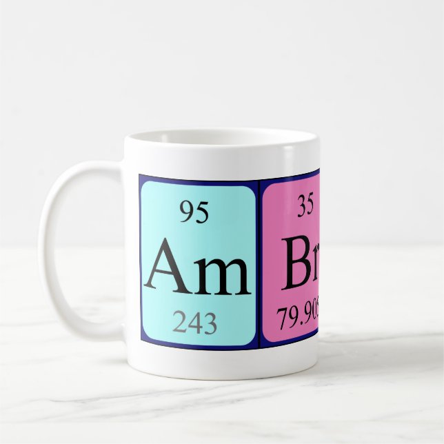 Ambrosi periodic table name mug (Left)