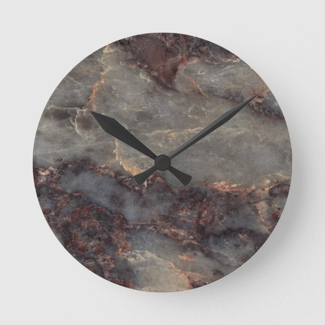 Ambrosia Decorative Stone - Stunning Vivid Colour Round Clock (Front)
