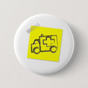 Ambulance 6 Cm Round Badge