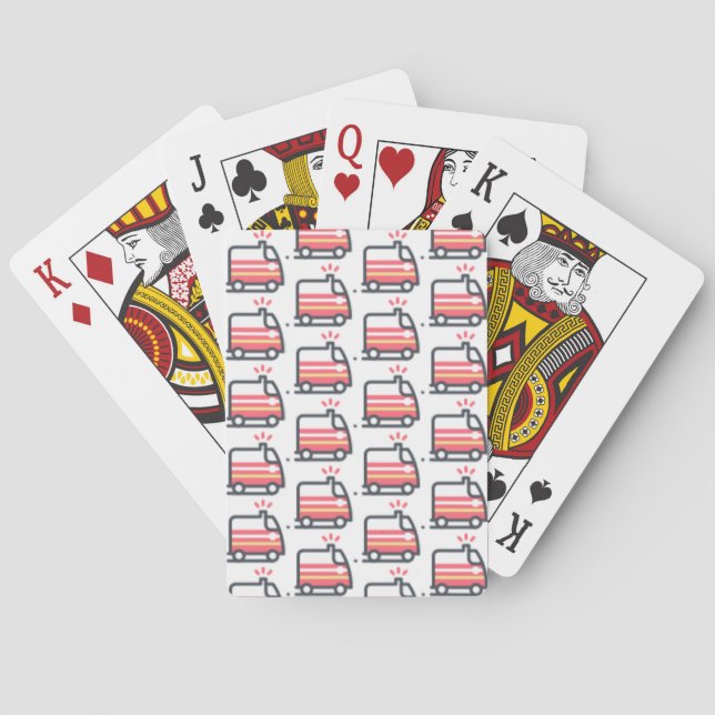 Ambulance 911 playing cards (Back)