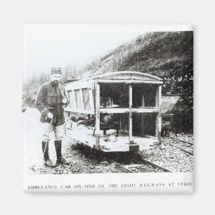Ambulance Car on One of the Light Railways Magnet