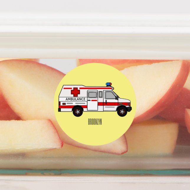 Ambulance cartoon illustration (Affixed)
