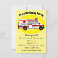 Ambulance cartoon illustration