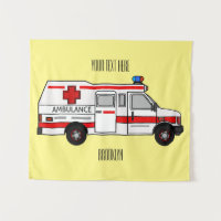 Ambulance cartoon illustration
