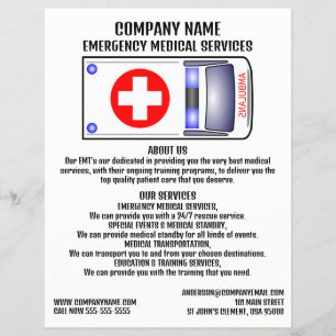 Ambulance Design, EMT, Paramedic Flyer