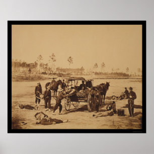 Ambulance Drill near Brandy Station, VA 1864 Poster