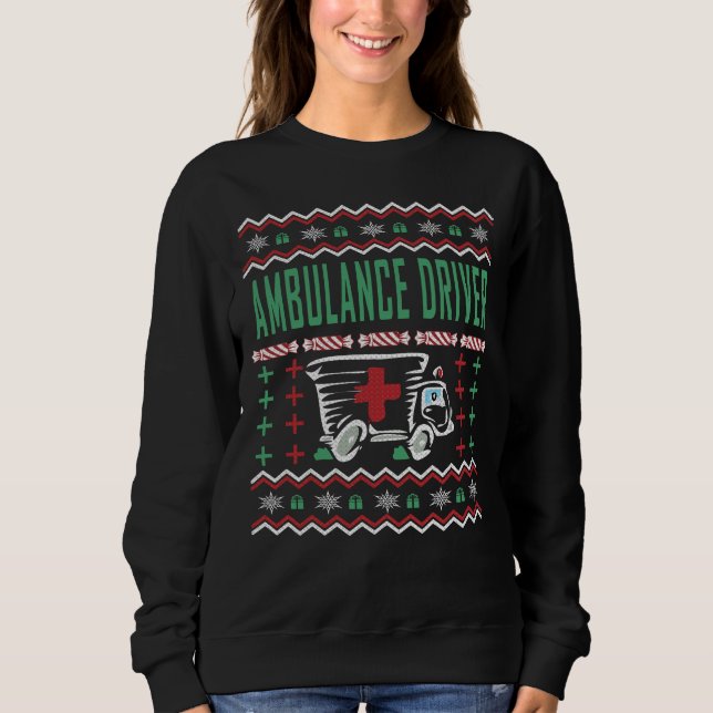 Ambulance Driver Ugly Christmas Sweater (Front)