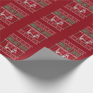 Ambulance Driver Ugly Christmas Sweater Wrapping Paper
